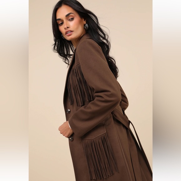 Palomino Dreams NWT Brown Fringe Coat size XL. - Picture 3 of 8